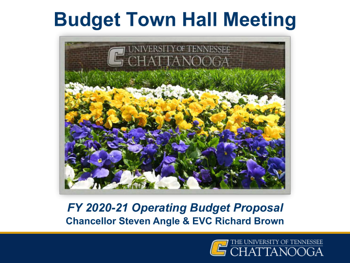 budget town hall meeting