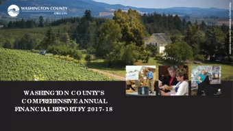 WASHINGT  ON COUNT  YS  COMPRE  HE  NSIVE  ANNUAL  F  INANCIAL  RE  PORT  F  Y 2017- 18  F  or