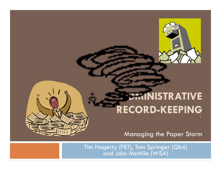 administrative record keeping