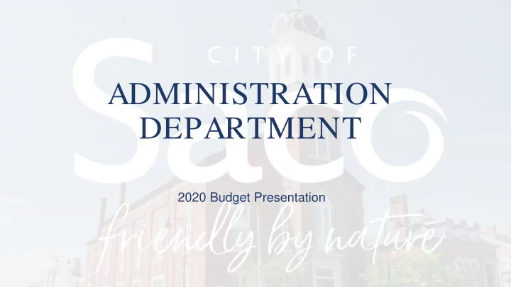 administration department