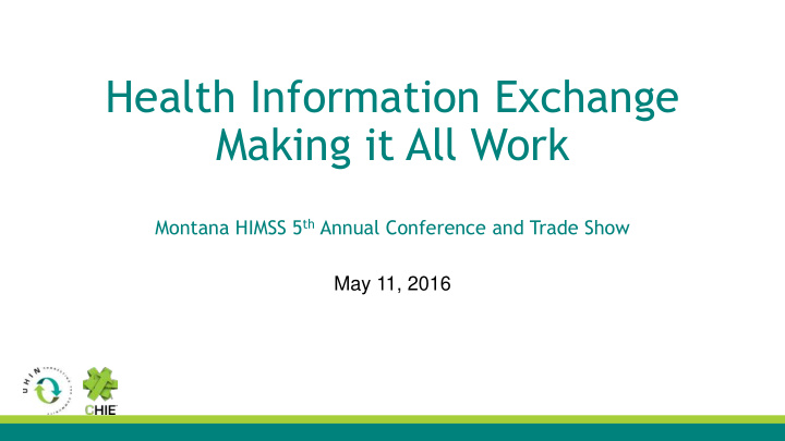 health information exchange