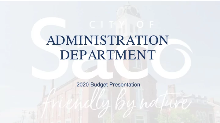 administration department