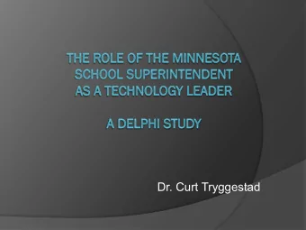 Dr. Curt Tryggestad  Impetus for Change in Education  A Nation at Risk (1983)