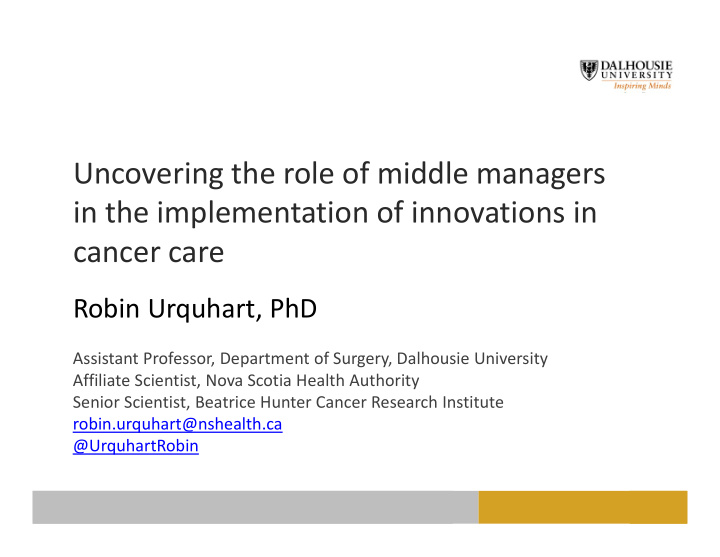 uncovering the role of middle managers in the