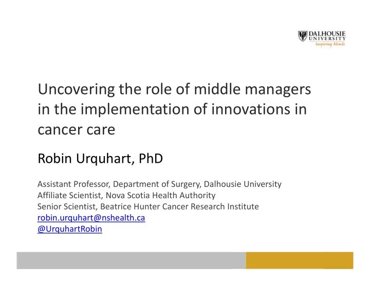 uncovering the role of middle managers in the
