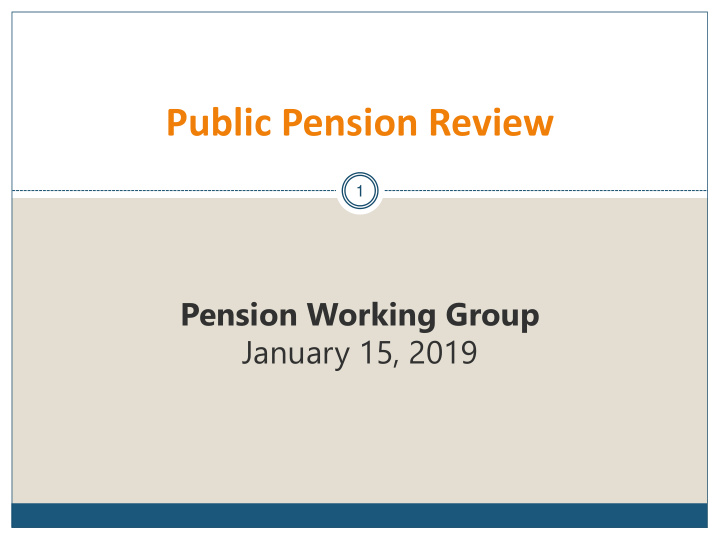 public pension review