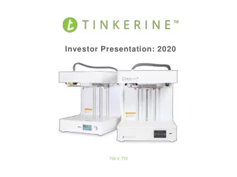 Investor Presentation: 2020  TSX.V: TTD  Disclaimers  All statements and figures made in this