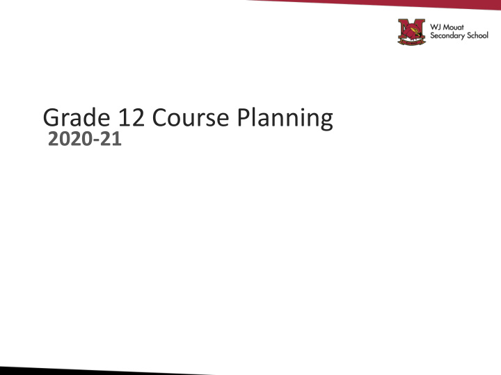 grade 12 course planning