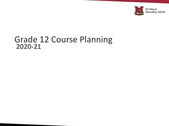 Grade 12 Course Planning  2020-21 Courses required for graduation (gr. 10 &amp; 11)    English