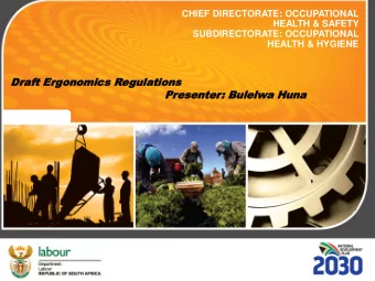 Dr  Draft  aft Er  Ergo  gono  nomics  mics Regu  gula  lation  tions  Pr  Prese  esent  nter  er: