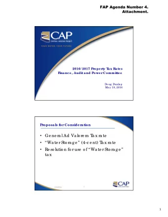 Wa te r Sto ra g e  (4-c e nt) T  a x ra te    Re so lutio n fo r use  o f Wa te r