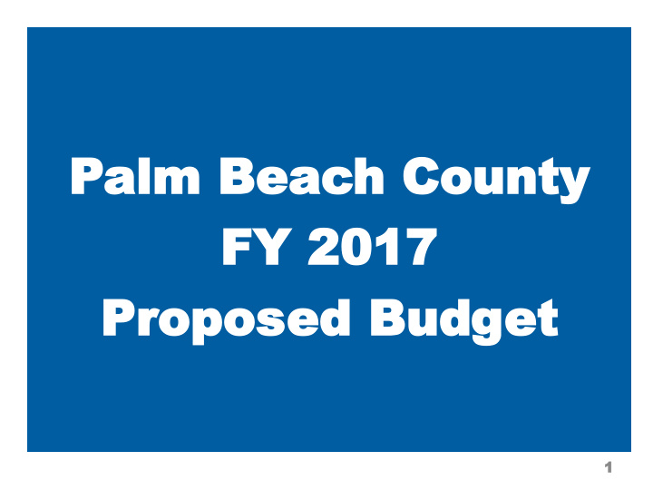 fy 2017 fy 2017 pr proposed bud oposed budget get