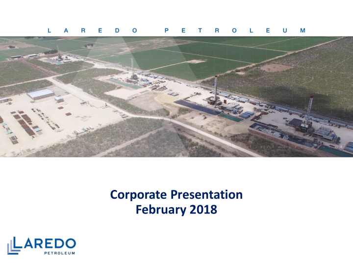corporate presentation february 2018 forward looking