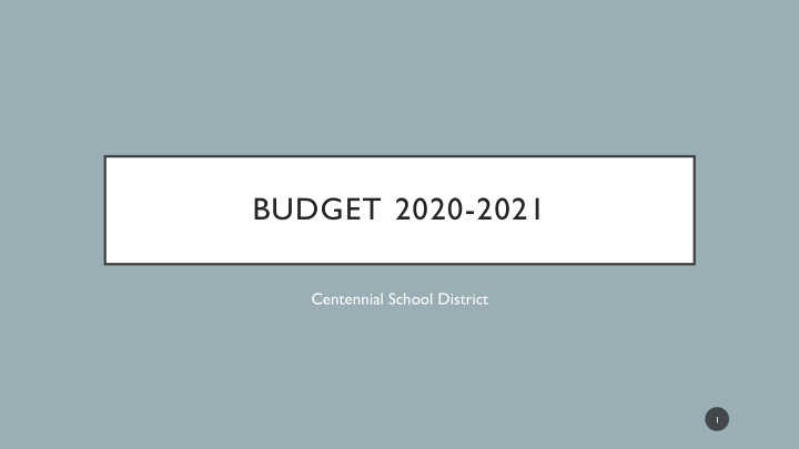 budget 2020 2021