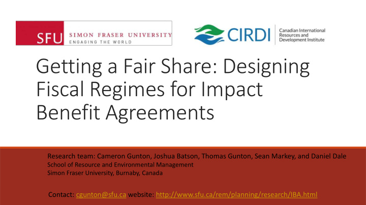 getting a fair share designing fiscal regimes for impact