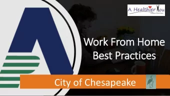 Work From Home  Best Practices  City of Chesapeake  Your Presenters  Cary Seager, MBA, RHU, CCWS