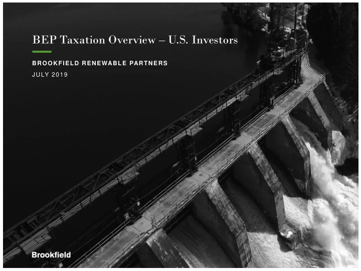 bep taxation overview u s investors