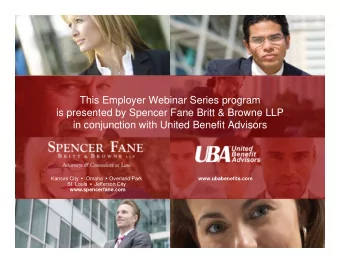 This Employer Webinar Series program  This Employer Webinar Series program  is presented by Spencer