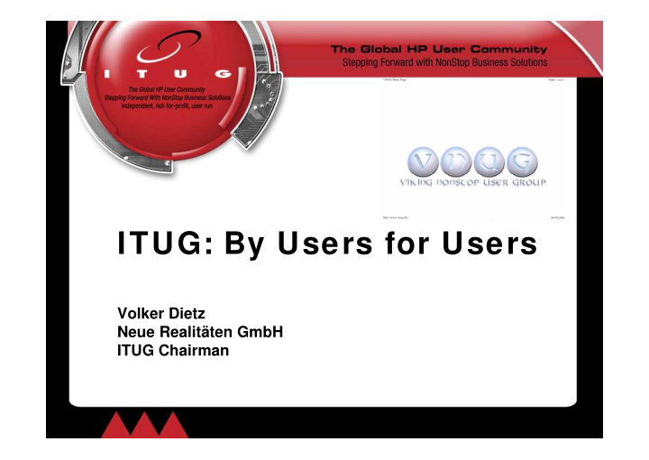 itug by users for users