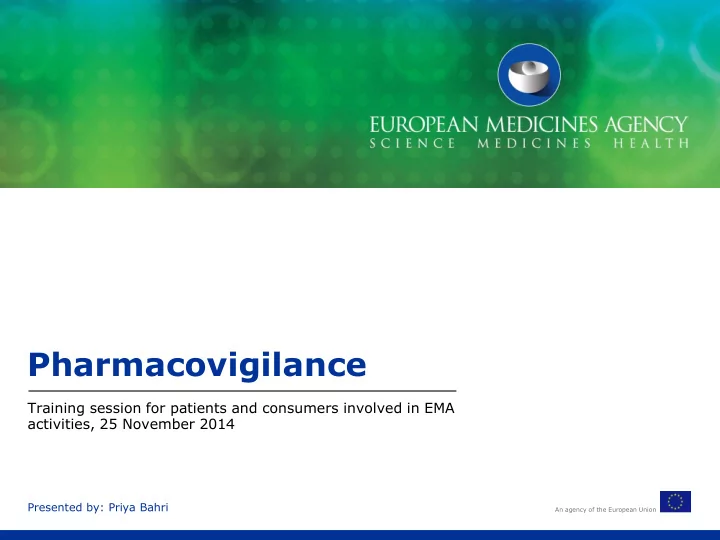 pharmacovigilance