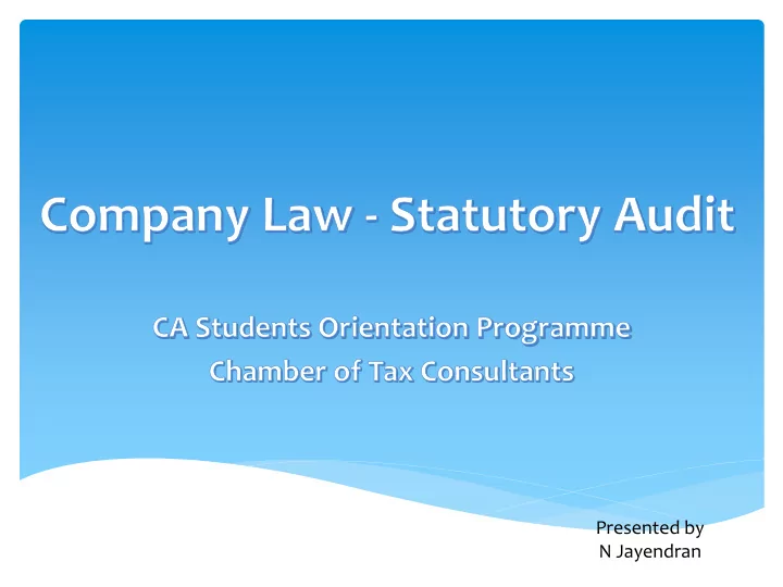 presented by n jayendran agenda regulatory framework for