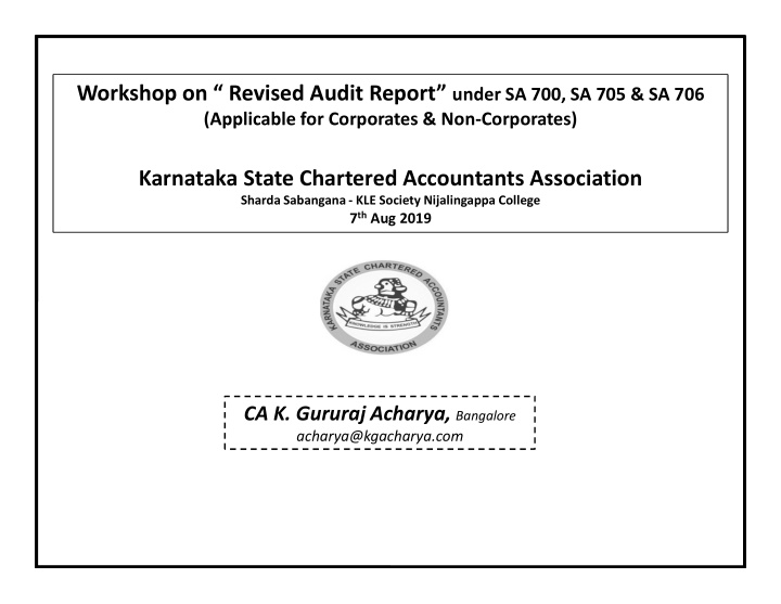 karnataka state chartered accountants association