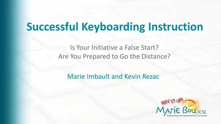 successful keyboarding instruction