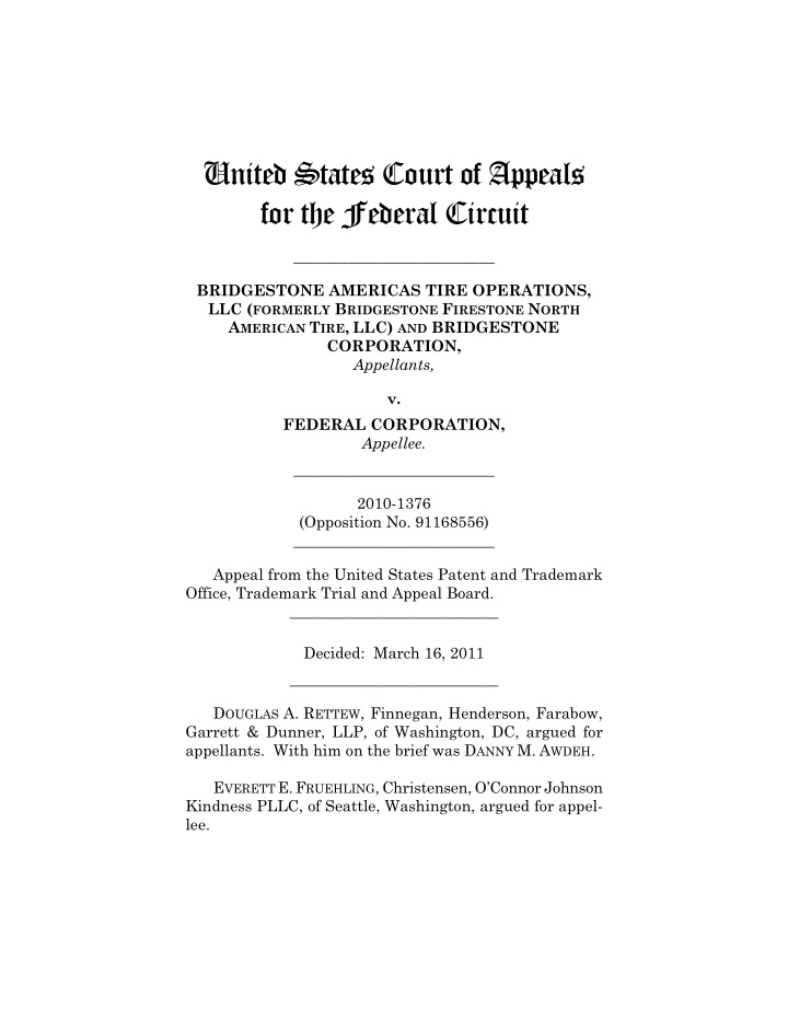 united states court of appeals for the federal circuit