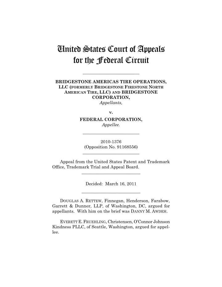 united states court of appeals for the federal circuit