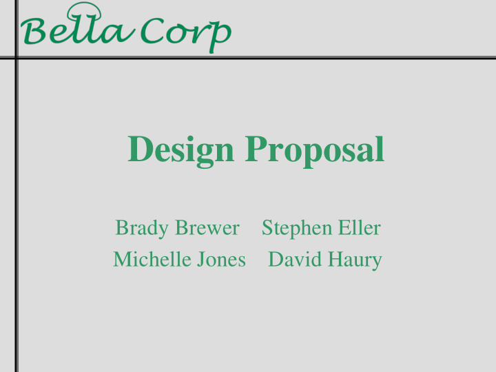 design proposal