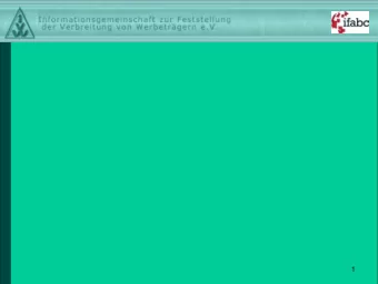 1 IVW  Informationsgemeinschaft zur Feststellung der  Verbreitung von Werbetrgern e.V.