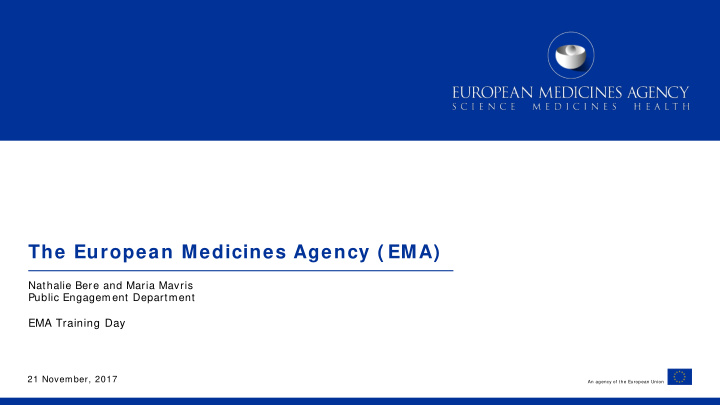 the european medicines agency ema