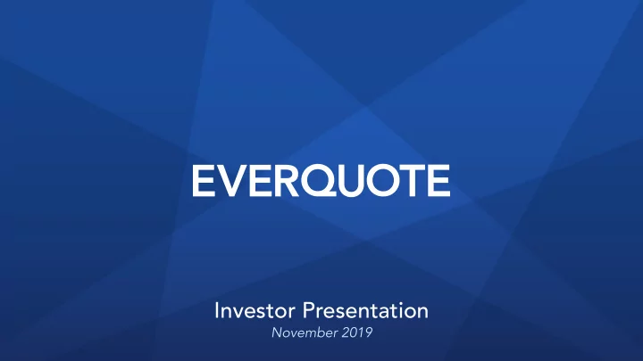 investor presentation