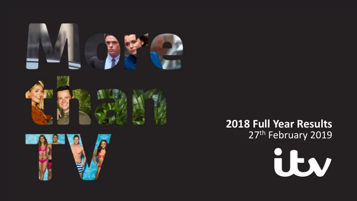 2018 full year results