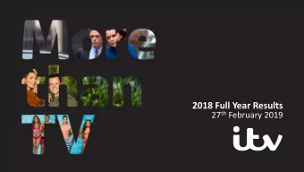 2018 Full Year Results 27 th February 2019  1  Agenda  Financial Review  Carolyn McCall  Strategic