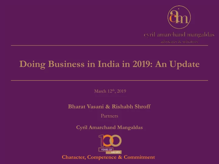 doing business in india in 2019 an update