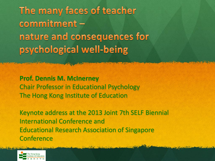 chair professor in educational psychology