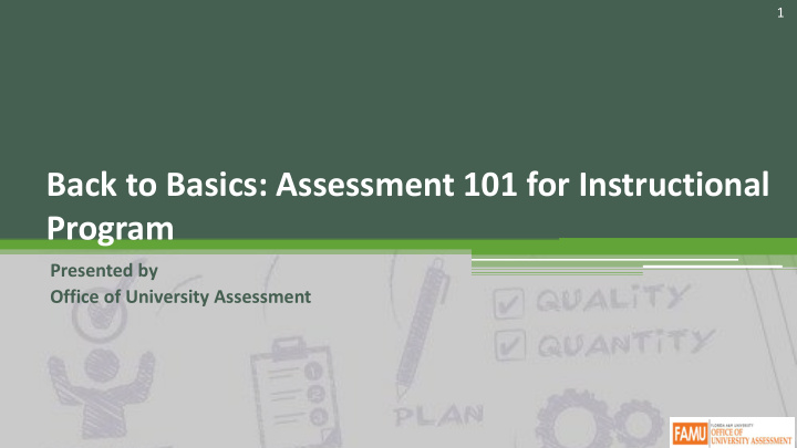 back to basics assessment 101 for instructional