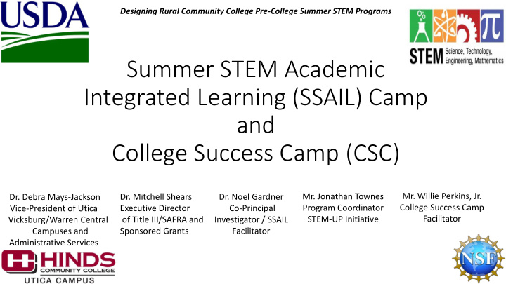 integrated learning ssail camp