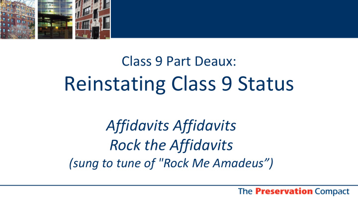 reinstating class 9 status