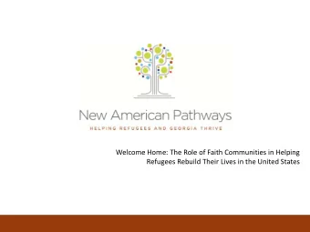 Refugees Rebuild Their Lives in the United States  Who is a Refugee?  Invited by the U.S.