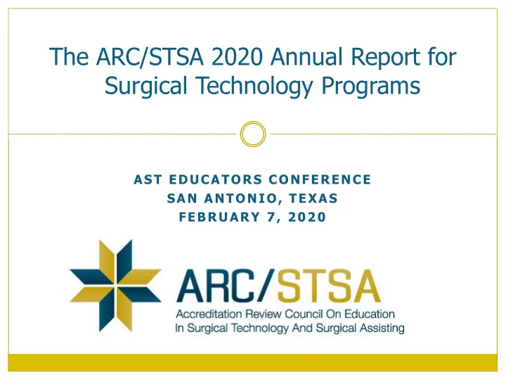 surgical technology programs