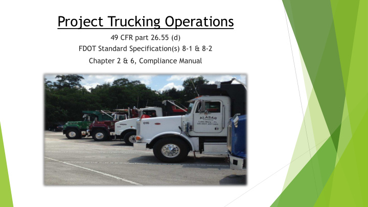 project trucking operations
