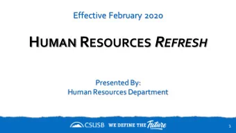 Agenda  Reason(s) for Transition  1. 2. Overview: HR Generalist and Specialist Models  HR