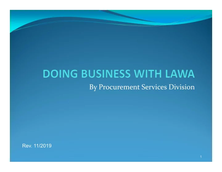 by procurement services division
