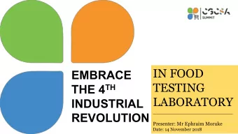IN FOOD  EMBRACE  TESTING THE 4 TH  LABORATORY  INDUSTRIAL  _________________________  REVOLUTION