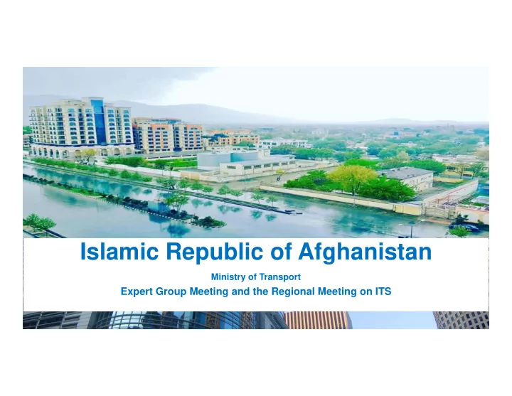 islamic republic of afghanistan