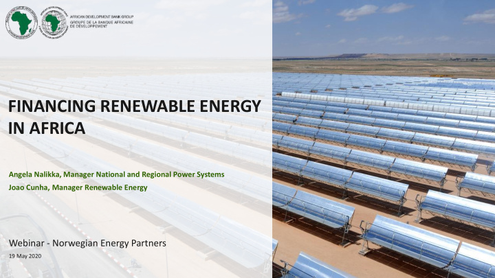 financing renewable energy in africa