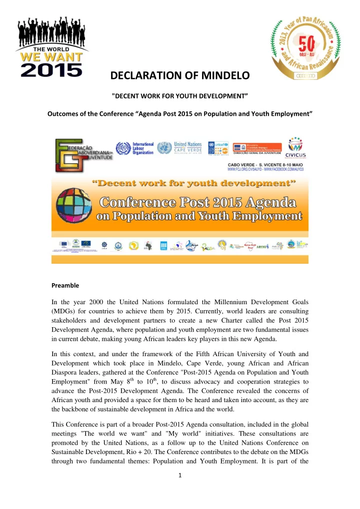 declaration of mindelo