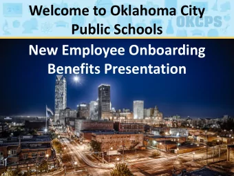 Welcome to Oklahoma City  Public Schools  New Employee Onboarding  New Employee Onboarding  New
